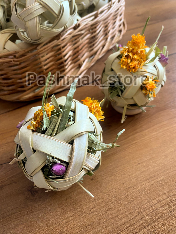 اسباببازی خرگوش مدل توپ لانه زنبوری حصیری