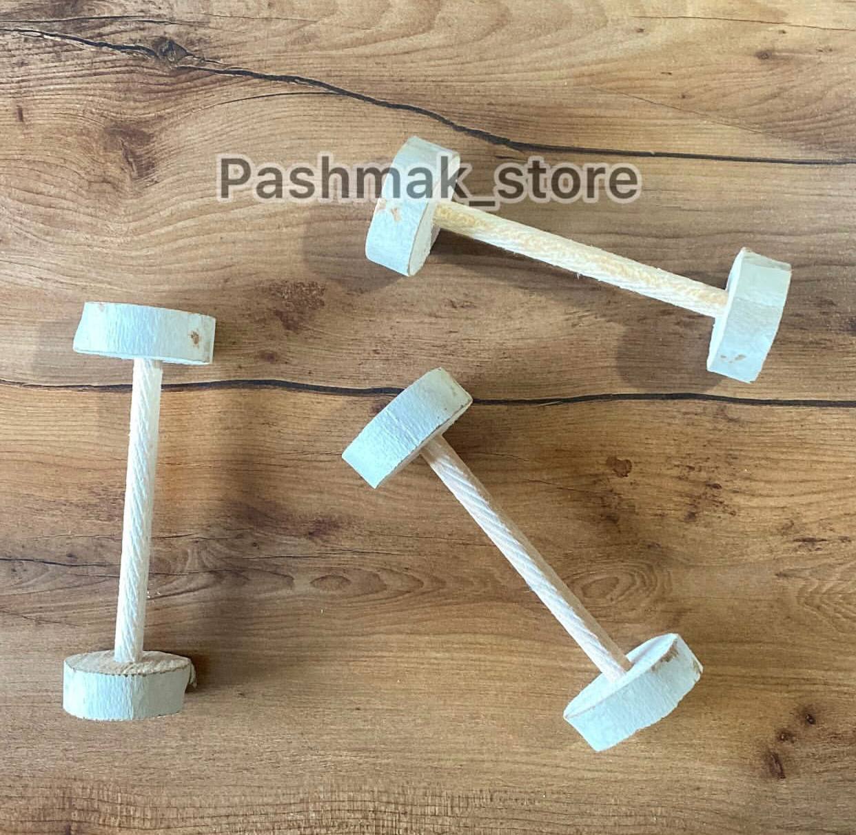 اسباب‌بازی خرگوشی مدل دمبل ساده چوبی