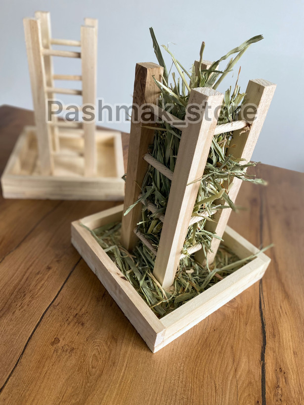 اسباببازی خرگوش مدل علوفهبند نردبانی چوبی