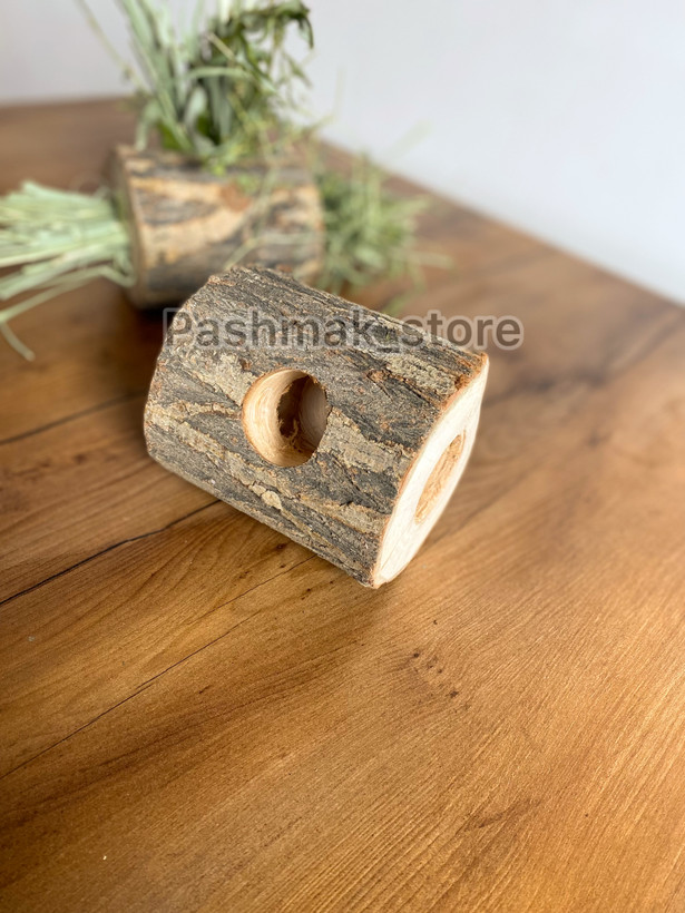 اسباببازی خرگوش مدل استوانه چوبی دو حفره