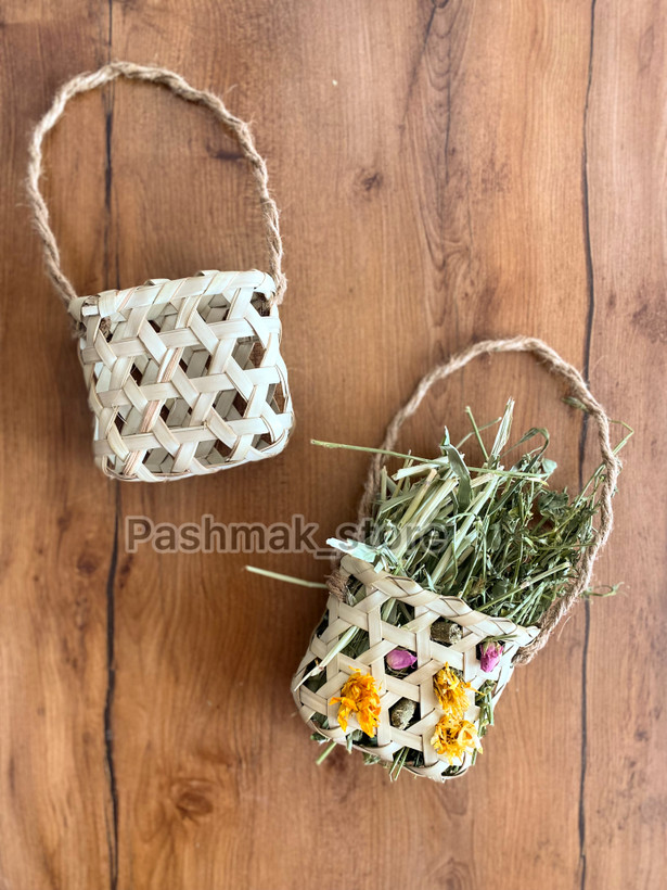 اسباببازی خرگوش مدل زنبیل لانه زنبوری حصیری