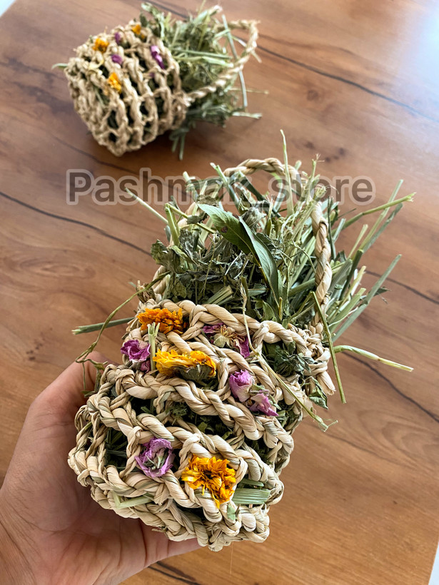 اسباببازی خرگوش مدل زنبیل توری حصیری