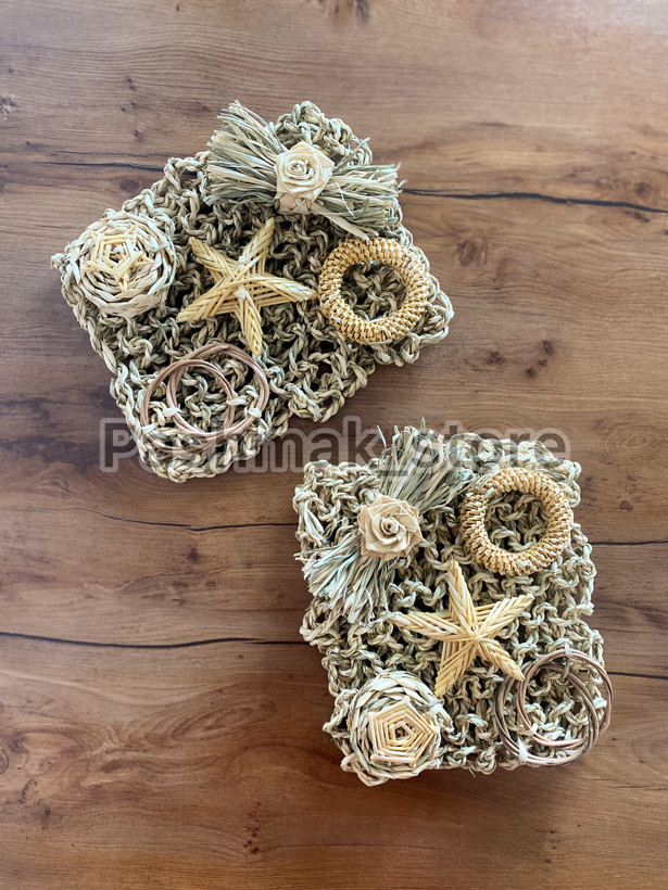 اسباببازی خرگوش و طوطی مدل صفحه جویدنی حصیری گندمی